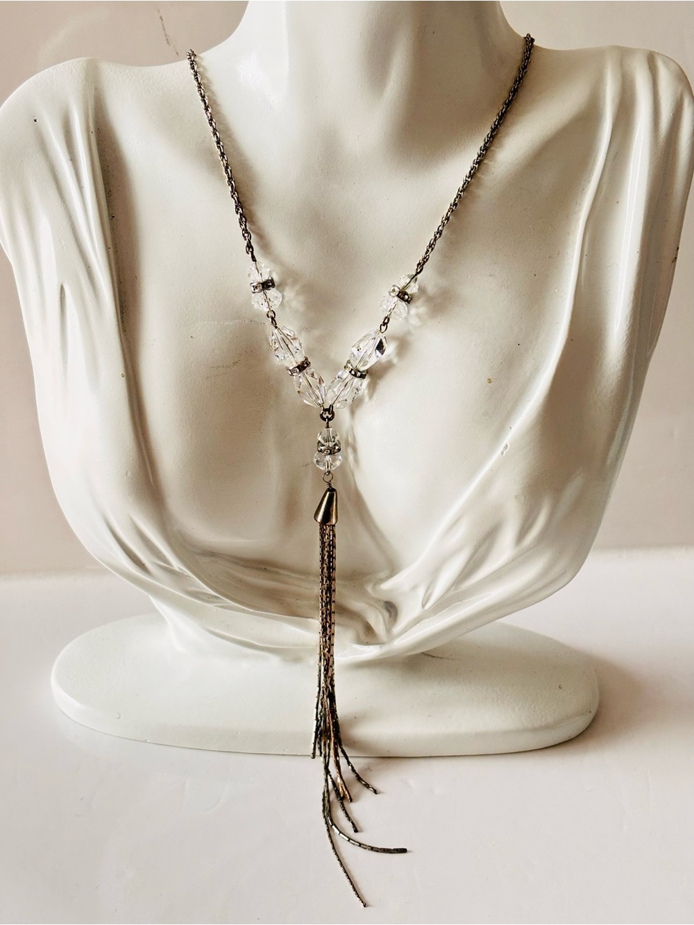 Caroline Néron Swarovski Crystals tassel necklace
